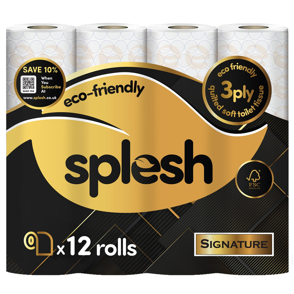 Splesh Toilet Roll Signature Scented 12 Rolls|Quilted 3-Ply Soft Toilet Paper