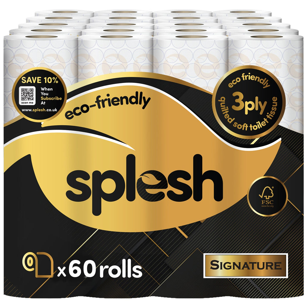 Splesh Toilet Roll Signature Scented 60 Rolls|Quilted 3-Ply Soft Toilet Paper