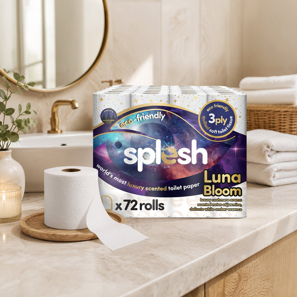 Splesh Quilted Luna Bloom 3-Ply Luxury Scented Toilet Tissue Paper, 72 Rolls