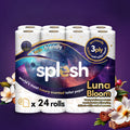 Splesh Quilted Luna Bloom 3-Ply Luxury Scented Toilet Tissue Paper, 24 Rolls