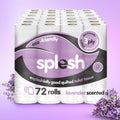 Splesh Toilet Roll, Soft & Quilted Eco-Friendly Lavender, 72 Rolls